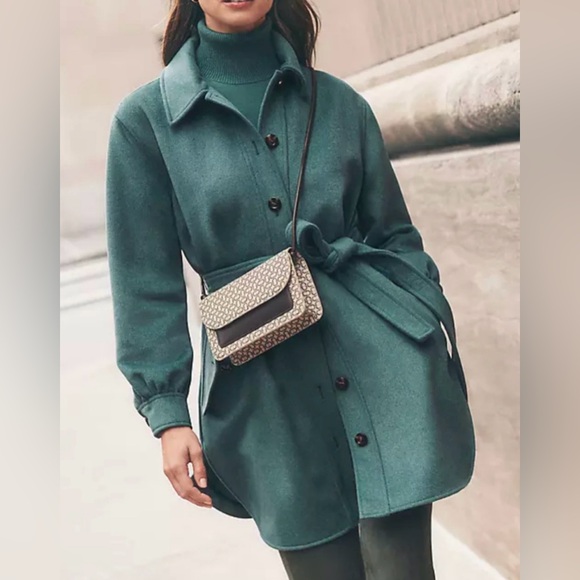 NWT Ann Taylor Belted Shirt Coat - Picture 5 of 6